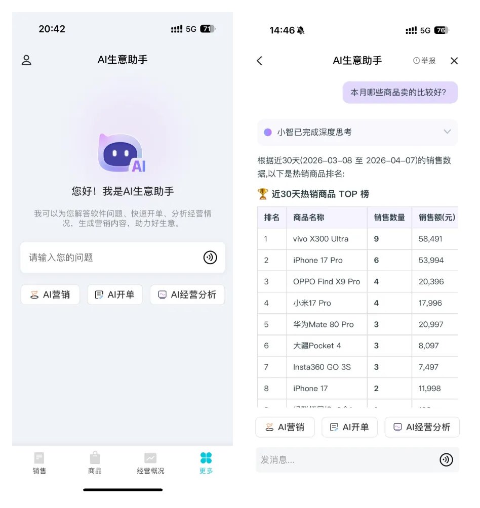 AI生意助手经营分析与建议