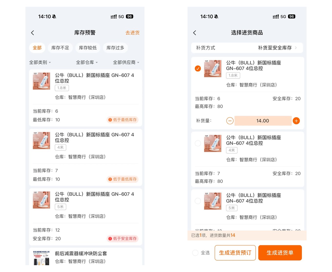 智能库存预警